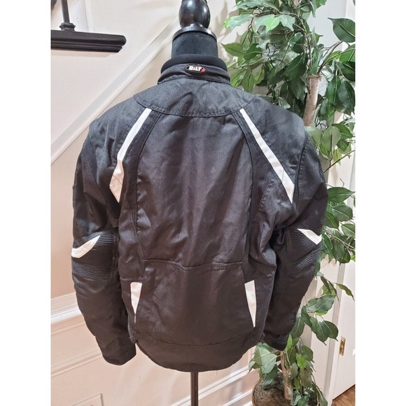 Bilt Men Black Long Sleeve Full Zipper Pockets Logo Motorcycle Jacket Size Small - Picture 7 of 15